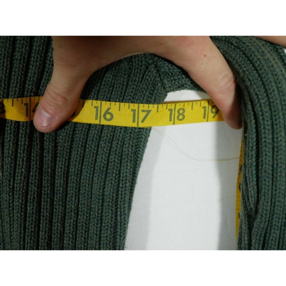 Lands' End Green Cable Knit Sweater - Picture 10 of 10